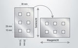 Multi-Wand werkbankopbouw 1500x1250 mm BxH met LED verlichting