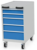 Mobiele schuifladenkast 04.10.05V10B - afm. 555x736x990 mm met 5 schuifladen