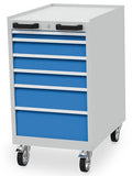 Mobiele schuifladenkast 04.10.06V10B - afm. 555x736x990 mm met 6 schuifladen
