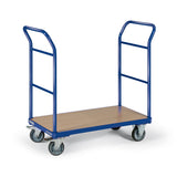 Platformwagen Basic,  met 1 of 2 duwbeugels, zonder bordlijst draagvermogen 250 kg