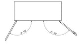 Kledingkast , 2 breedtematen afmeting 800/1000x600x1900 mm BxDxH