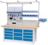 Werkbank 2000x750x859 mm met Multi-Wand opbouw