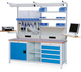 Werkbank 2000x750x859 mm met Multi-Wand opbouw