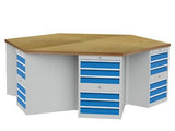 Werkbank 6 - hoekige werkbank 03.66.2.111VA afm. 2500x2165x859 B/D/H