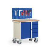 Verrijdbare werkbank met opbouw, type 17-2065