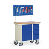 Verrijdbare werkbank met opbouw, type 17-2027