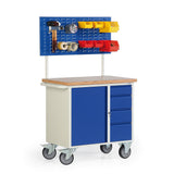 Verrijdbare werkbank met opbouw, type 17-2028