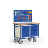 Verrijdbare werkbank met Multiwand opbouw, type 17-2048