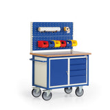 Verrijdbare werkbank met Multiwand opbouw, type 17-2051