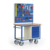 Verrijdbare werkbank met Multiwand opbouw, type 17-2040