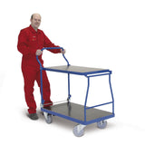 Ergotruck-combiwagen met 2 laadvlakken, inklapbaar, afm. 1000x600 mm