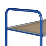 Etagewagen BASIC F250 3 laadvlakken MET bordlijst uit staal, hoogte 1125 mm