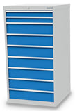Bedrunka+Hirth schuifladenkast 713/0270V10 - 705X736X1319 B/D/H  9-schuifladen