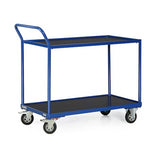 Tafelwagen F300 met 2 laadvlakken, schuine duwbeugel, draagvermogen 300 kg