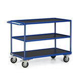 Tafelwagen F300 met 3 laadvlakken, horizontale duwbeugel, laadvermogen 300 kg