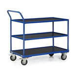 Tafelwagen F300 met 3 laadvlakken, schuine duwbeugel, laadvermogen 300 kg