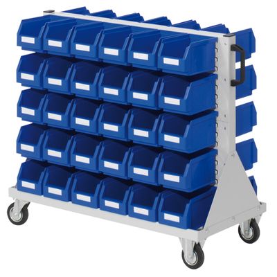 RasterMobil® Trolley gr.2, afm. 1000x500x890 mm , 60 voorraadbakken