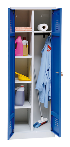 Was-Schoonmaakkast , 2 breedtematen afmeting 600/800x500x1800 mm BxDxH