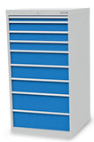 Bedrunka+Hirth schuifladenkast 713/1332V10A - 705X736X1319 B/D/H  9-schuifladen